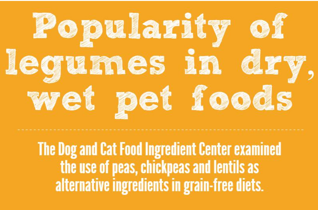 Popular legumes in dry & wet pet foods